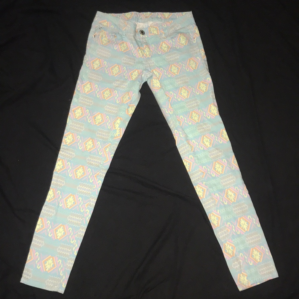 Pastel Print Skinny Jeans